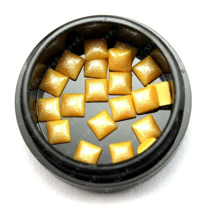 Yellow Square Pearl Stones - 20 pcs. | Stock clearance