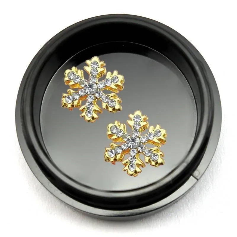 Snowflake 2 Gold Stras, 2 buc.