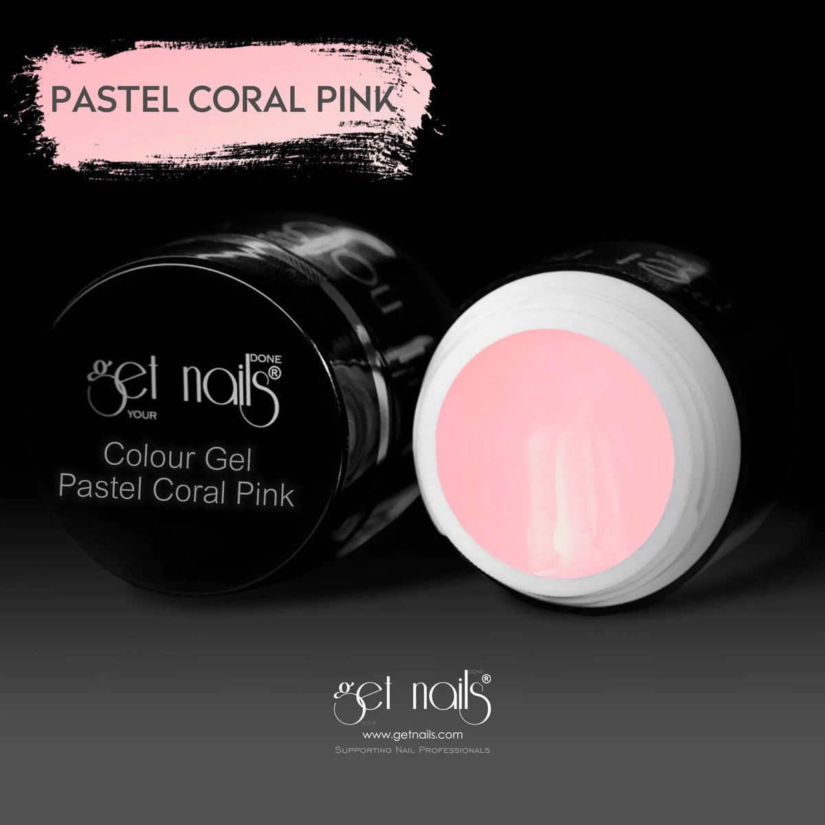 Gel de couleur Pastel Coral Pink | Gel coloré pour ongles UV/LED