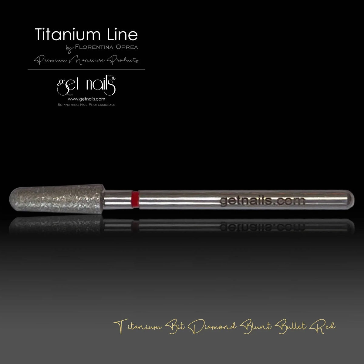 Titanium Bit Diamond Blunt Bullet Red GN
