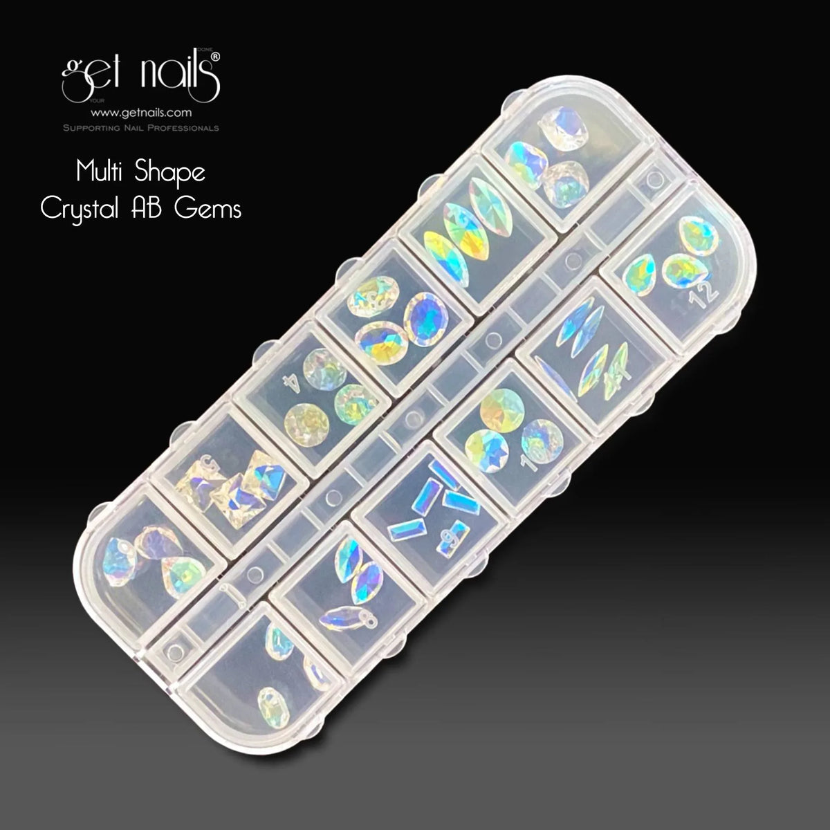 Set Multi Shape Crystal AB Gems GN
