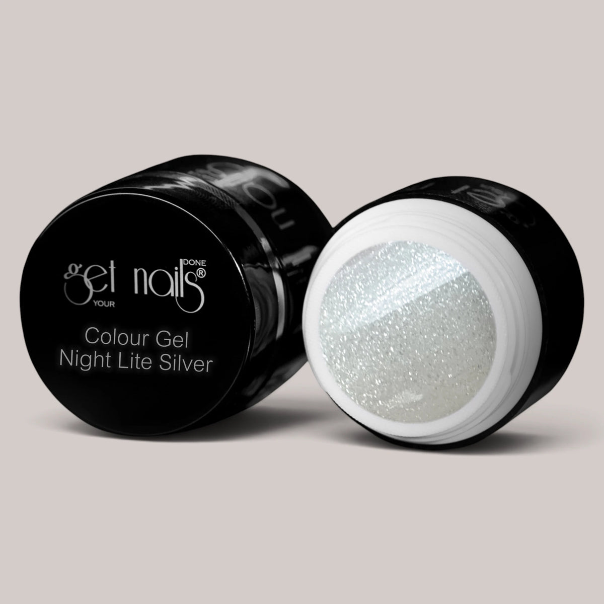 Colour Gel Night Lite Silver | Gel Colorat Unghii UV/LED