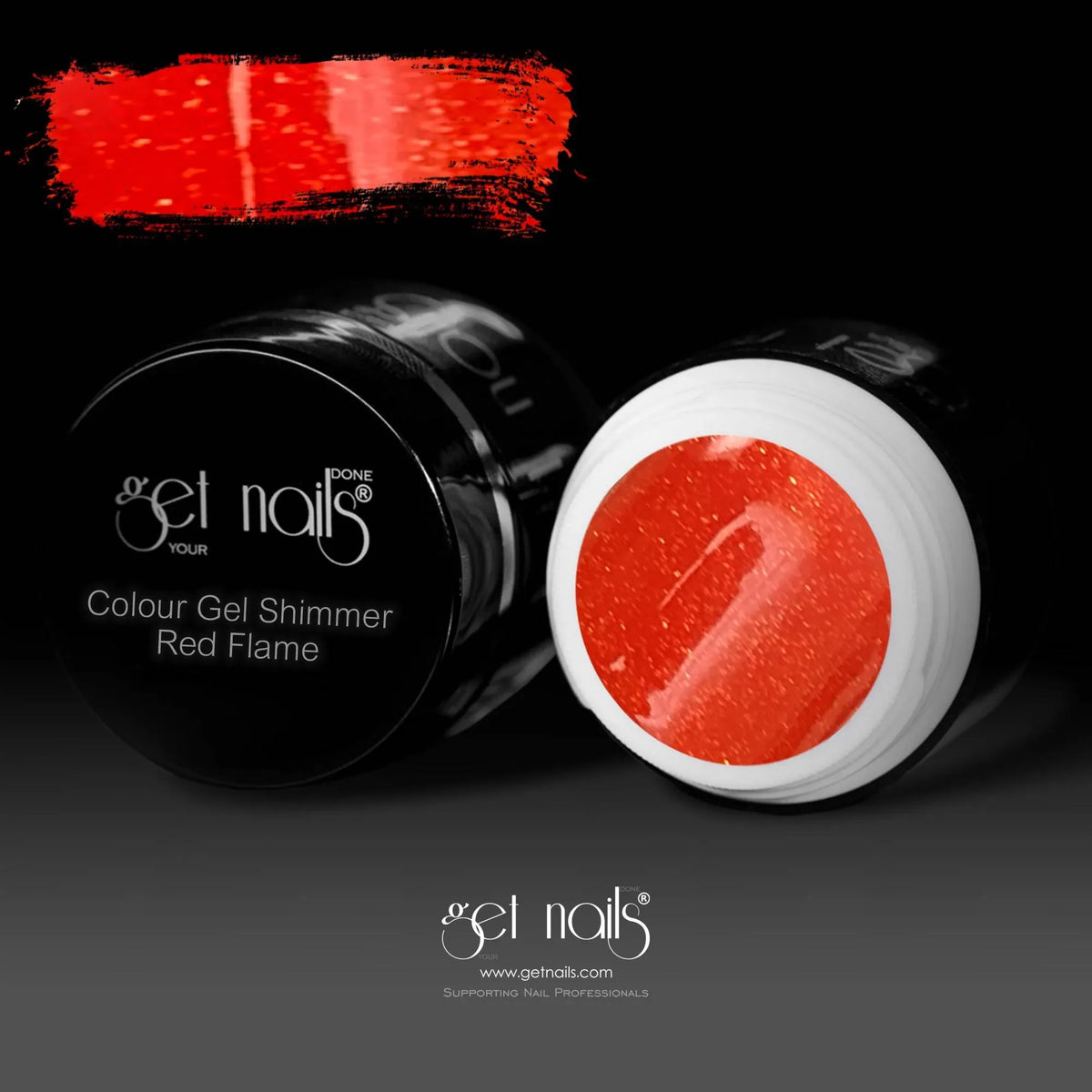 Shimmer Red Flame Color Gel | UV/LED Colored Gel