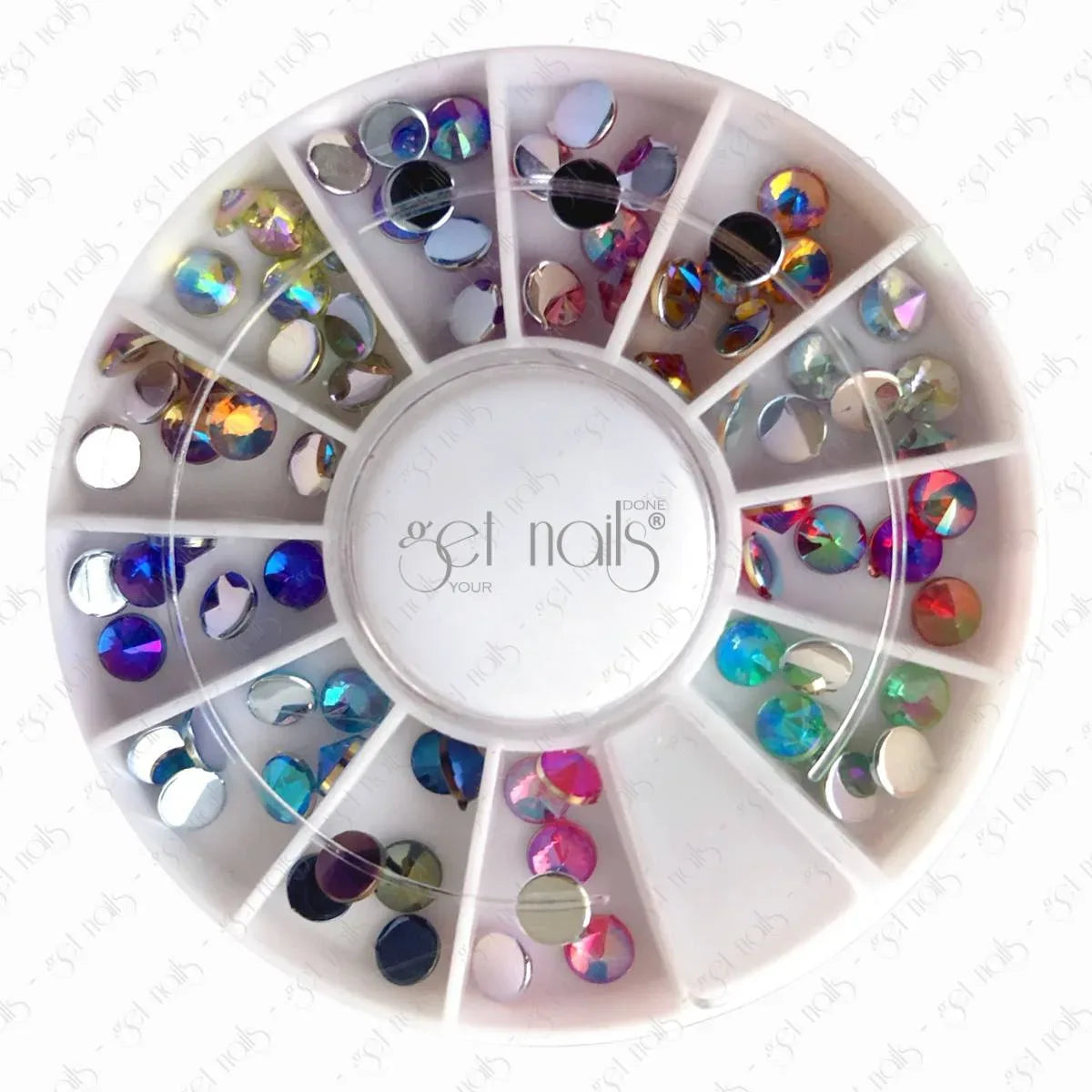 Strass Multicolore AB Mix 4mm, en Mini Roue GN