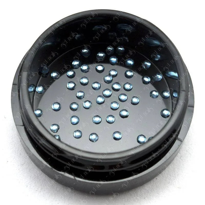 Strass ronds 1,5 mm - Bleu clair, 50 pièces.