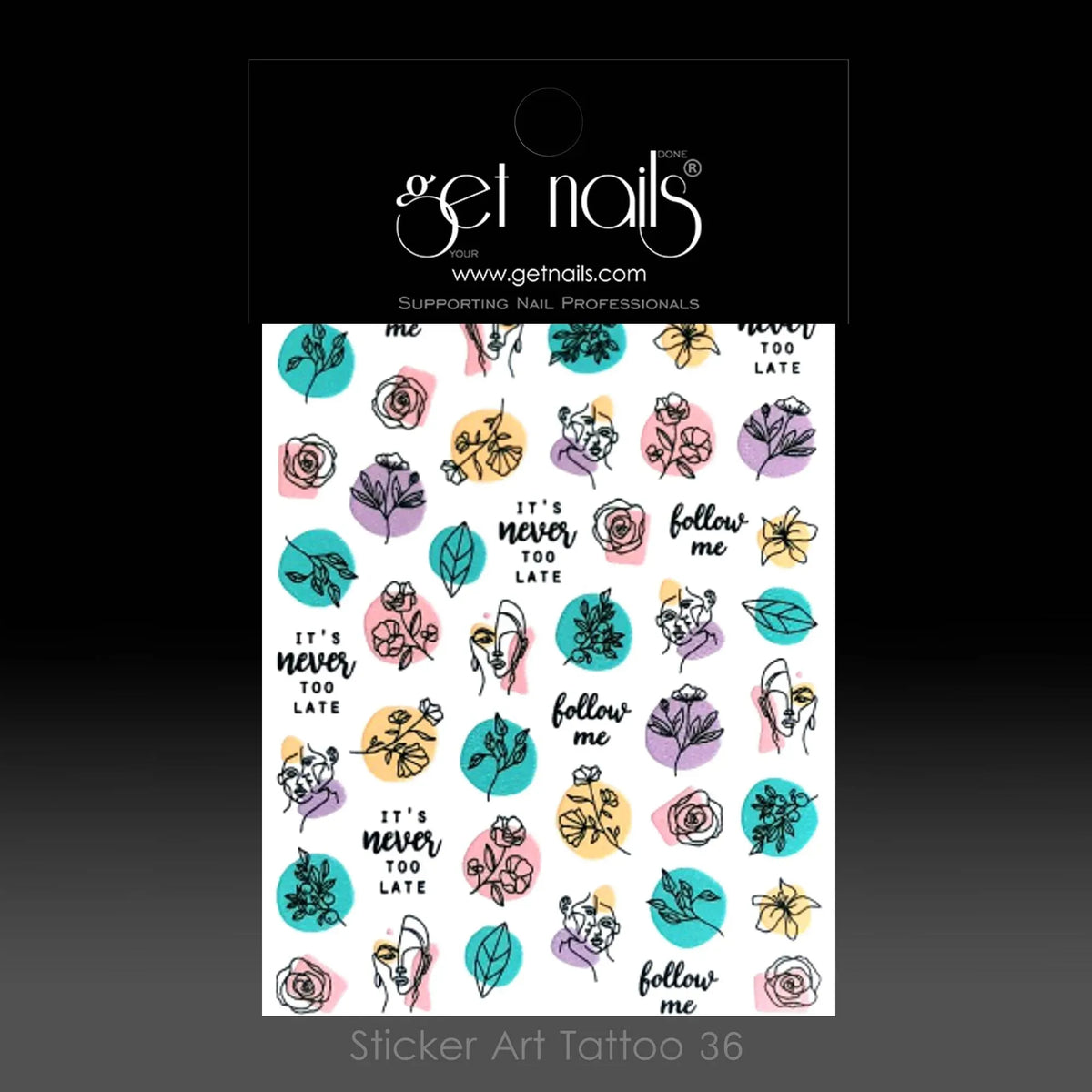 Sticker Art Tattoo 36 GN Floral Faces