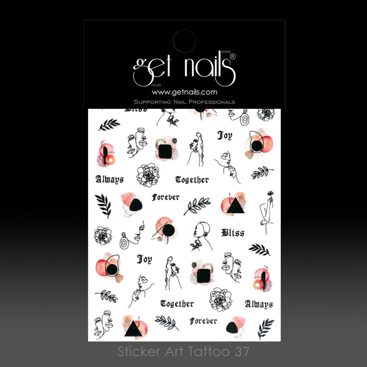 Sticker Art Tattoo 37 GN Watercolor Minimalism