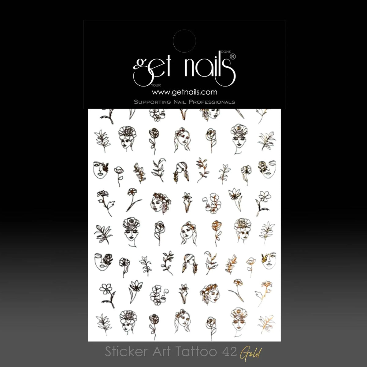 Sticker Art Tattoo 42 GN Gold Faces