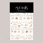 Sticker Art Tattoo 64 Happy Holidays Gold GN