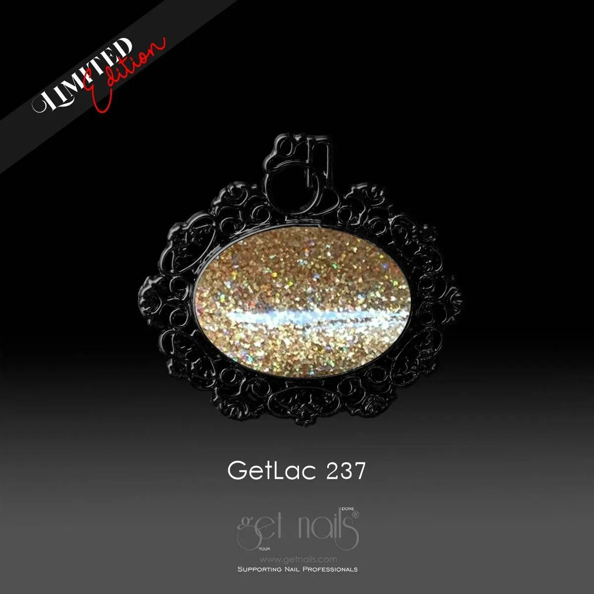 GetLac 237 Glitter Gold Hologram | Lichidare stoc