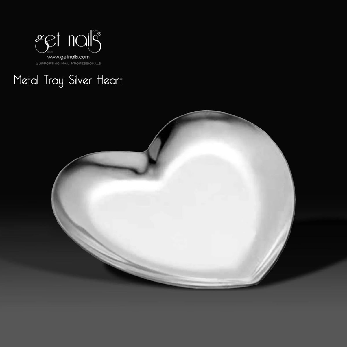 Metal Tray Silver Heart GN
