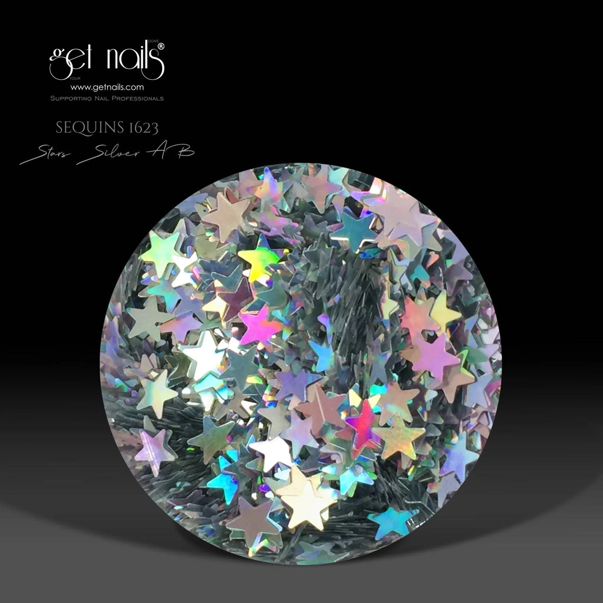 Paillettes 1623 Stars Silver AB