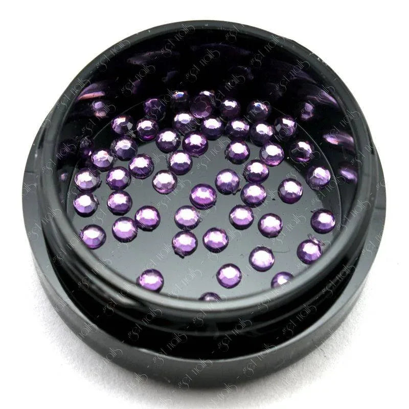 Round Rhinestones 2mm - Lilac, 50 pcs.