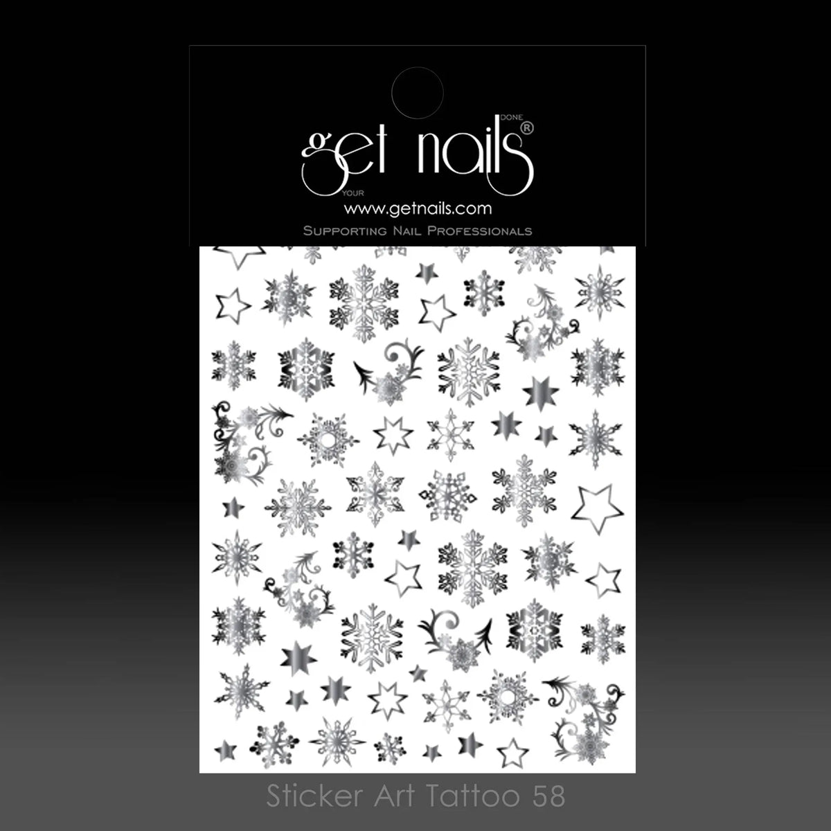 Art Tattoo 58 GN Silver Snowflakes