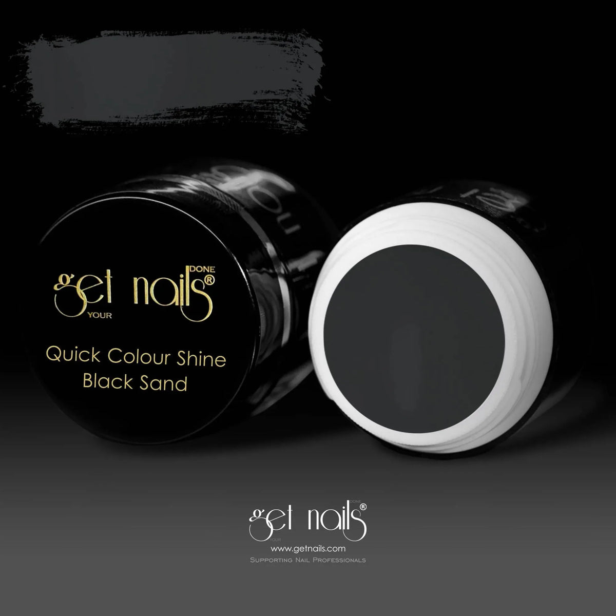 Quick Colour Shine Black Sand | UV/LED Colored Gel
