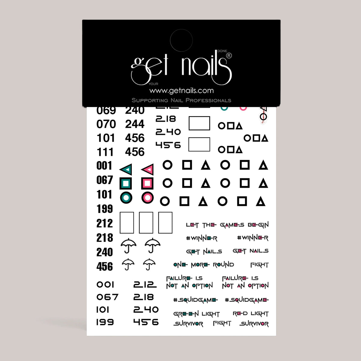 Sticker Art Tattoo 59 GN Squid Game