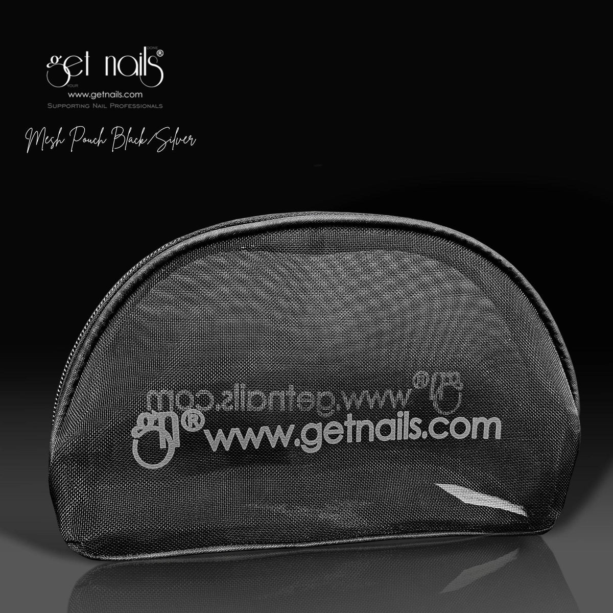 Mesh Pouch Silver | Cosmetic Bag