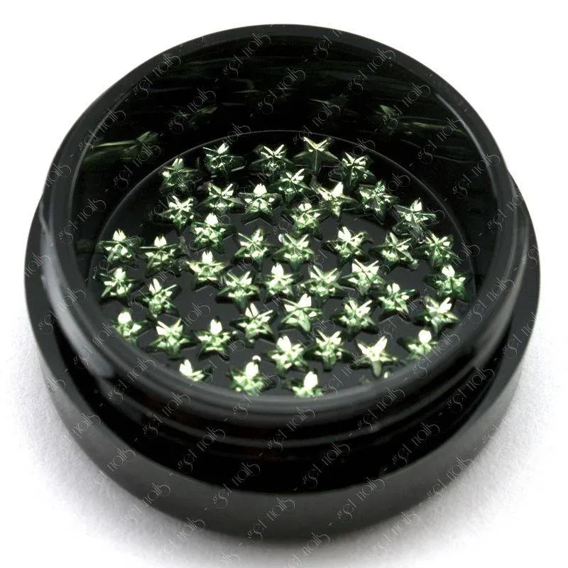 Star-shaped Rhinestones 3mm - Light Green, 50 pcs.