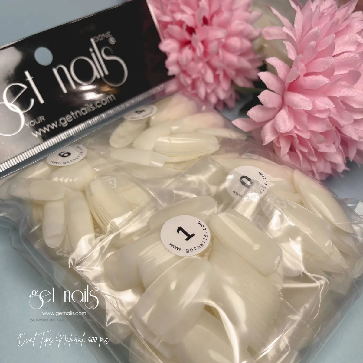 Natural Oval Tips, 600 pcs. GN