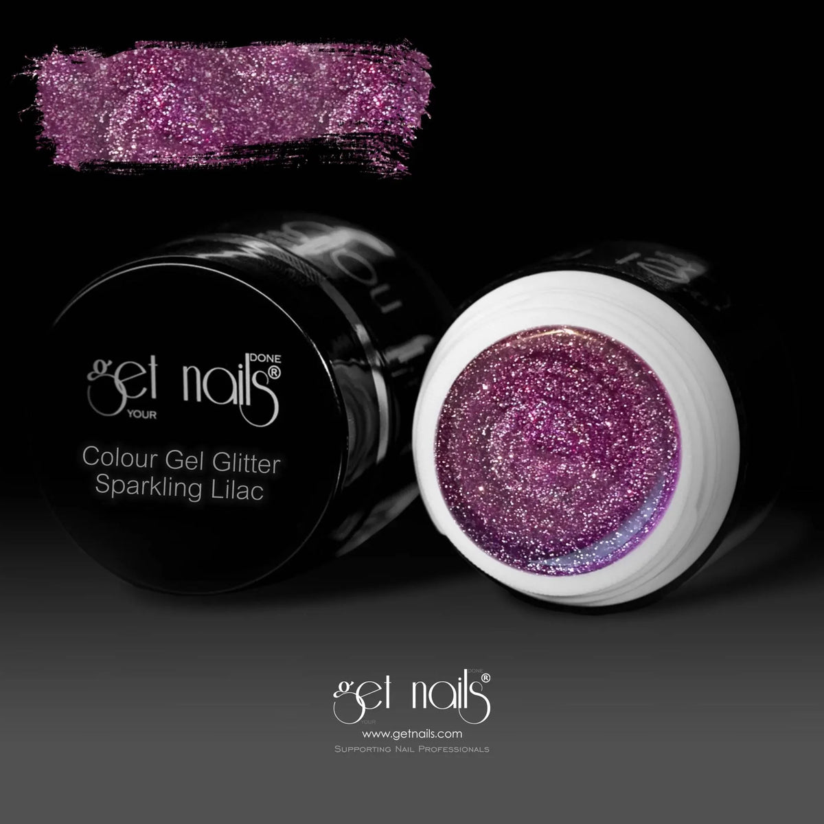 Gel Couleur Pailleté Lilas Étincelant | Gel Coloré UV/LED