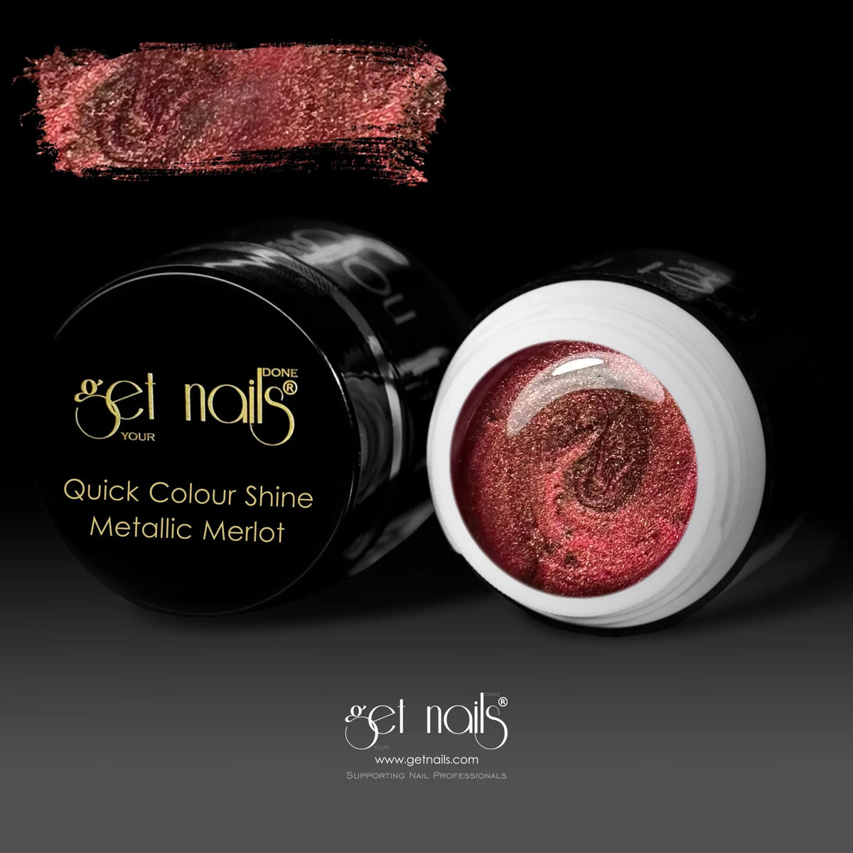 Quick Colour Shine Metallic Merlot | UV/LED Coloured Gel
