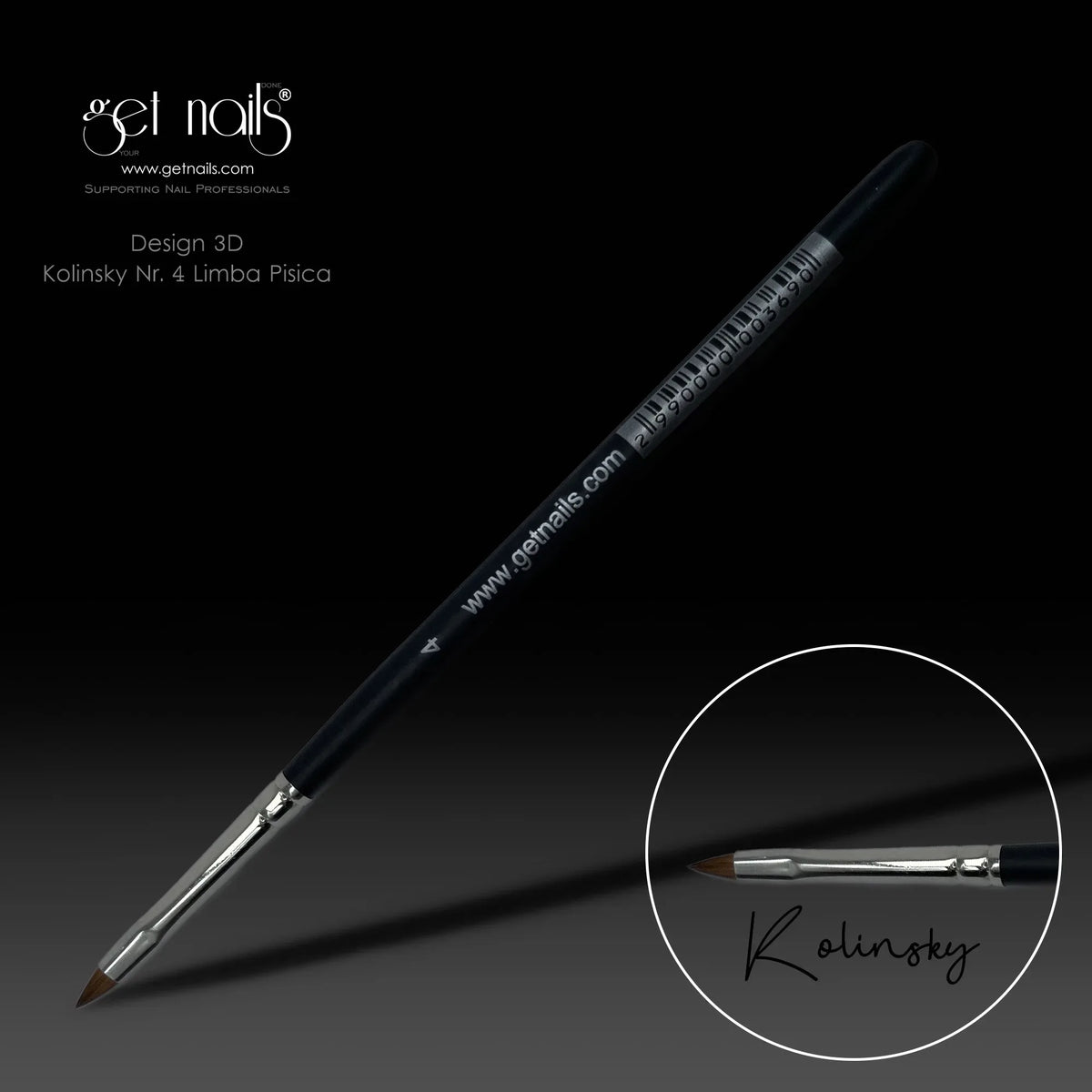 Kolinsky 3D Design Brush No. 4 Cat Tongue GN