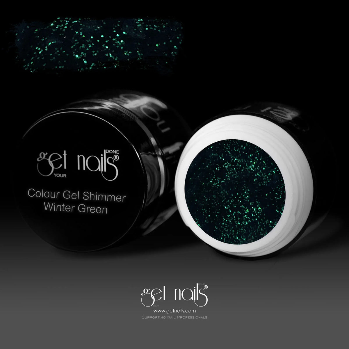 Colour Gel Shimmer Winter Green | UV/LED Coloured Gel