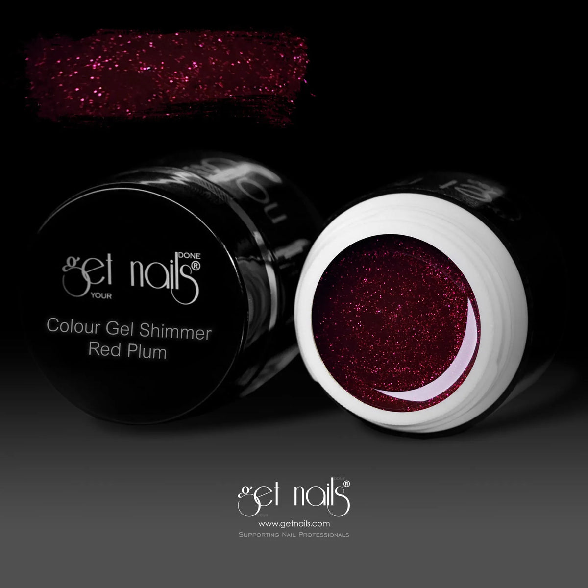 Shimmer Red Plum Colour Gel | UV/LED Coloured Gel