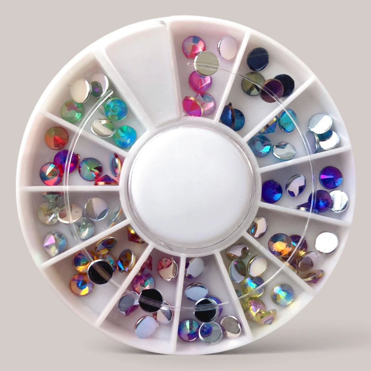 Strass Multicolor AB Mix 4mm, in Mini Wheel GN
