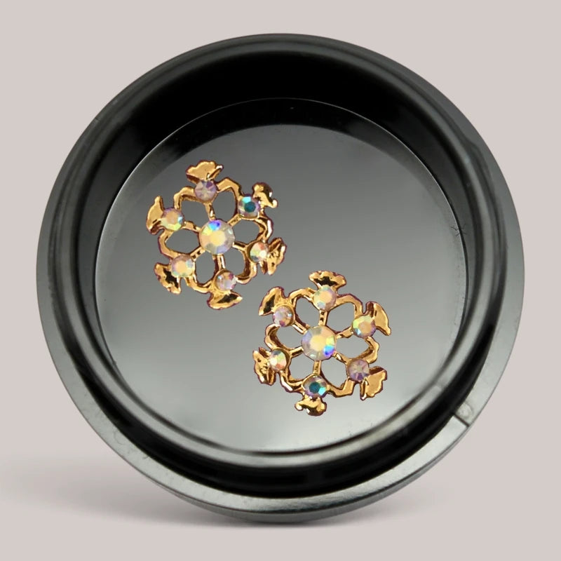 Snowflake 1 Gold Stras AB, 2 buc.
