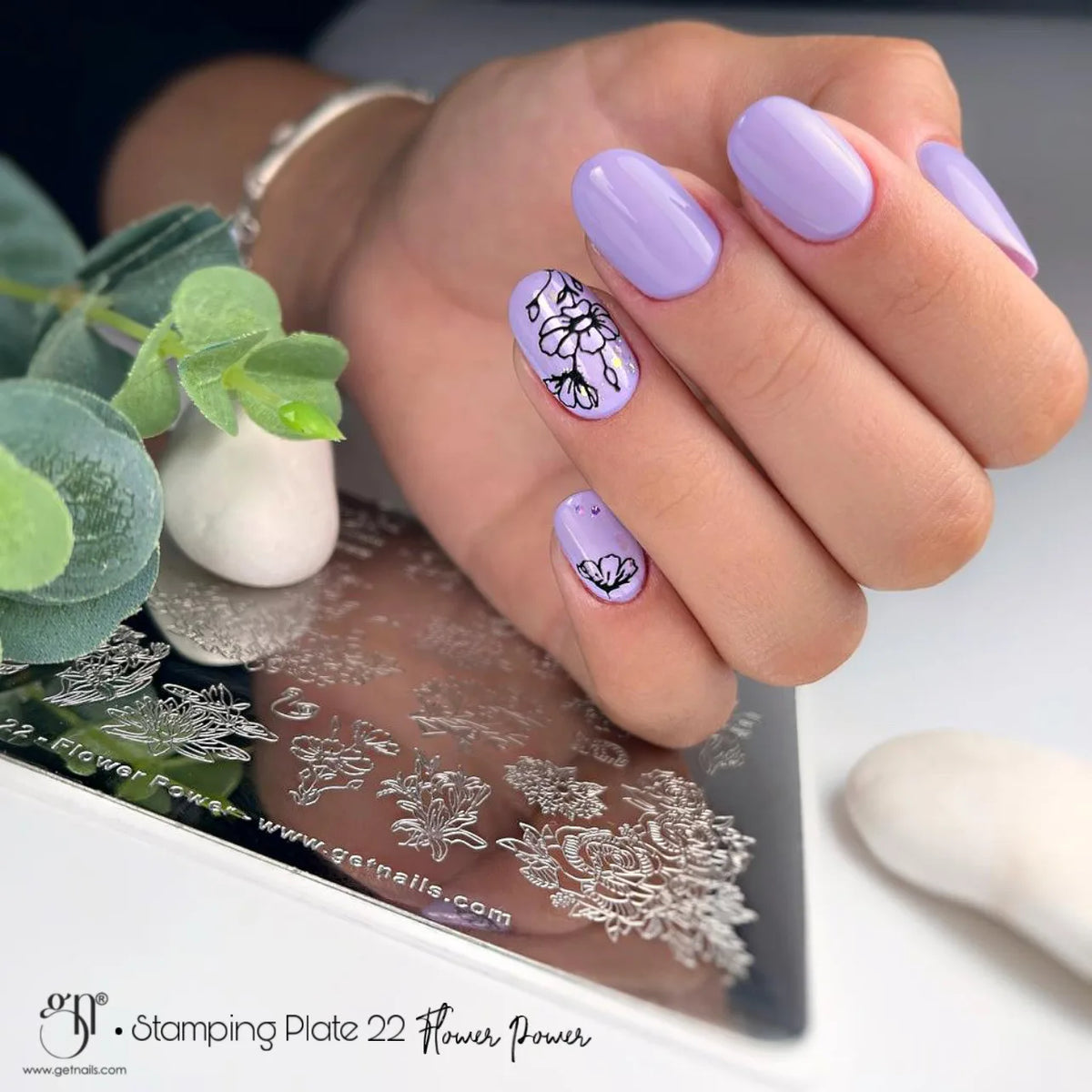 Stamping Plate GN 22 - Flower Power