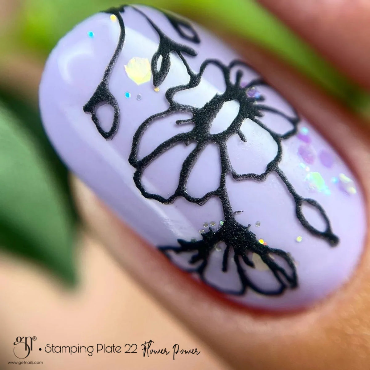 Plaque de stamping GN 22 - Flower Power