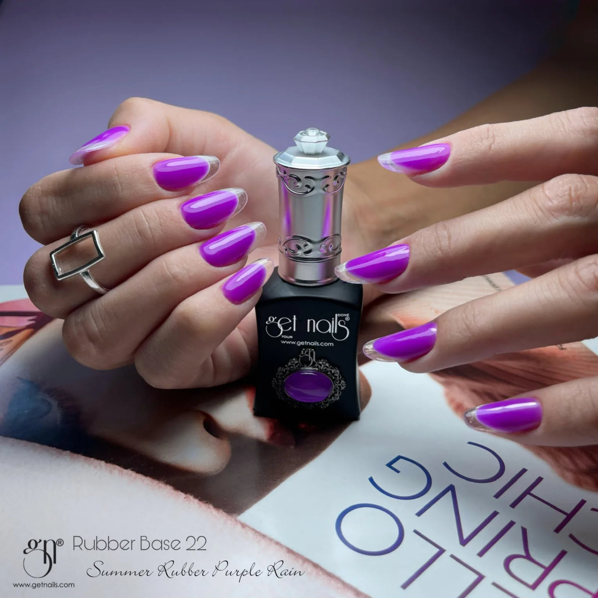 Summer Rubber Base 22 Purple Rain | Baza Rubber Neon