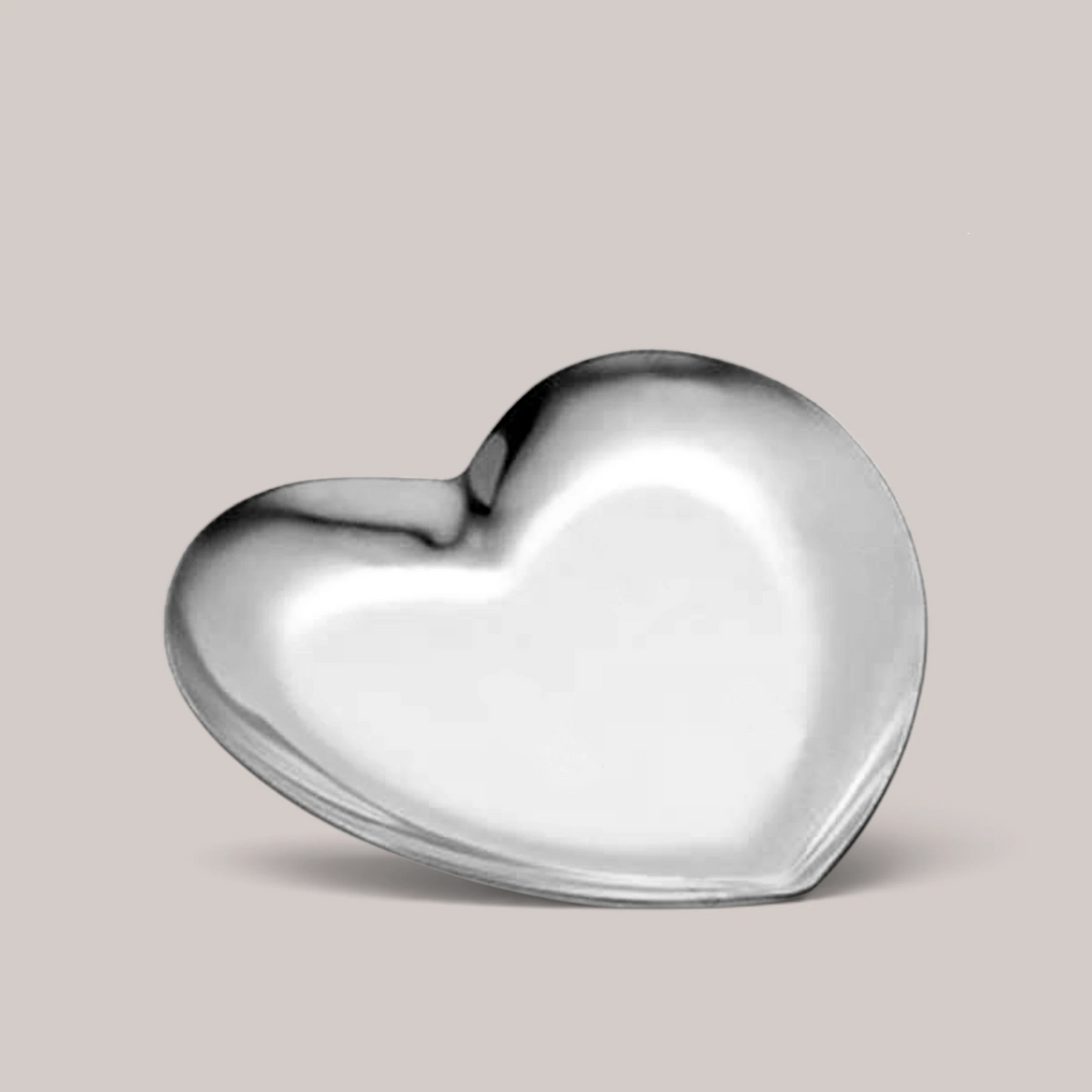 Metal Tray Silver Heart GN