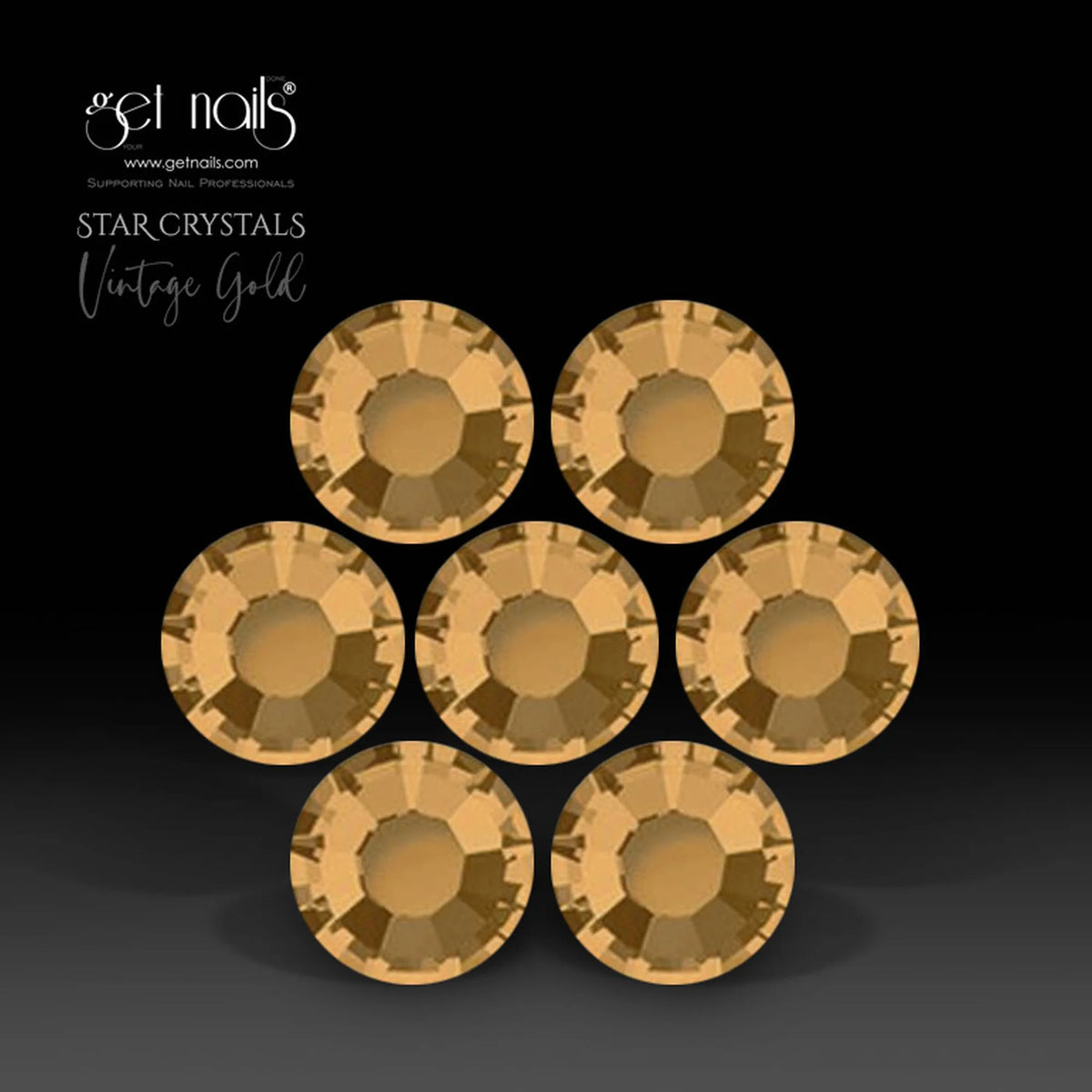 Cristaux Star Vintage Gold, SS3 GN