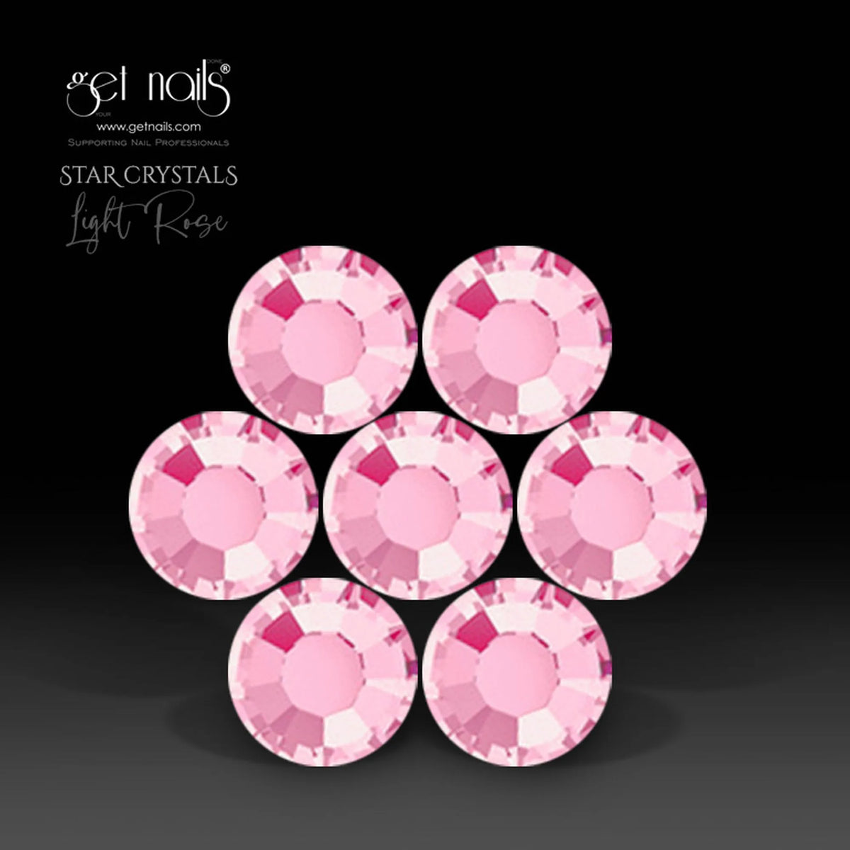 Cristaux Étoiles Rose Clair, SS16 GN