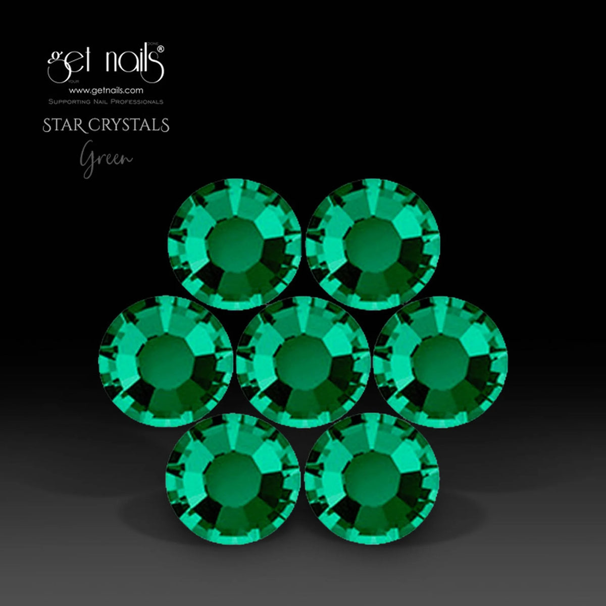 Cristaux en étoile verts, SS20 GN