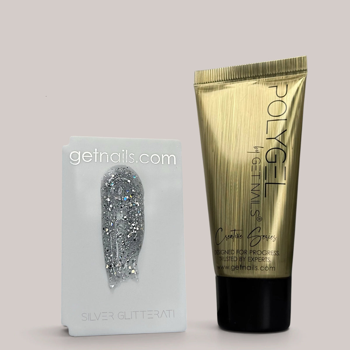Polygel Get Nails - Silver Glitterati, 30 g