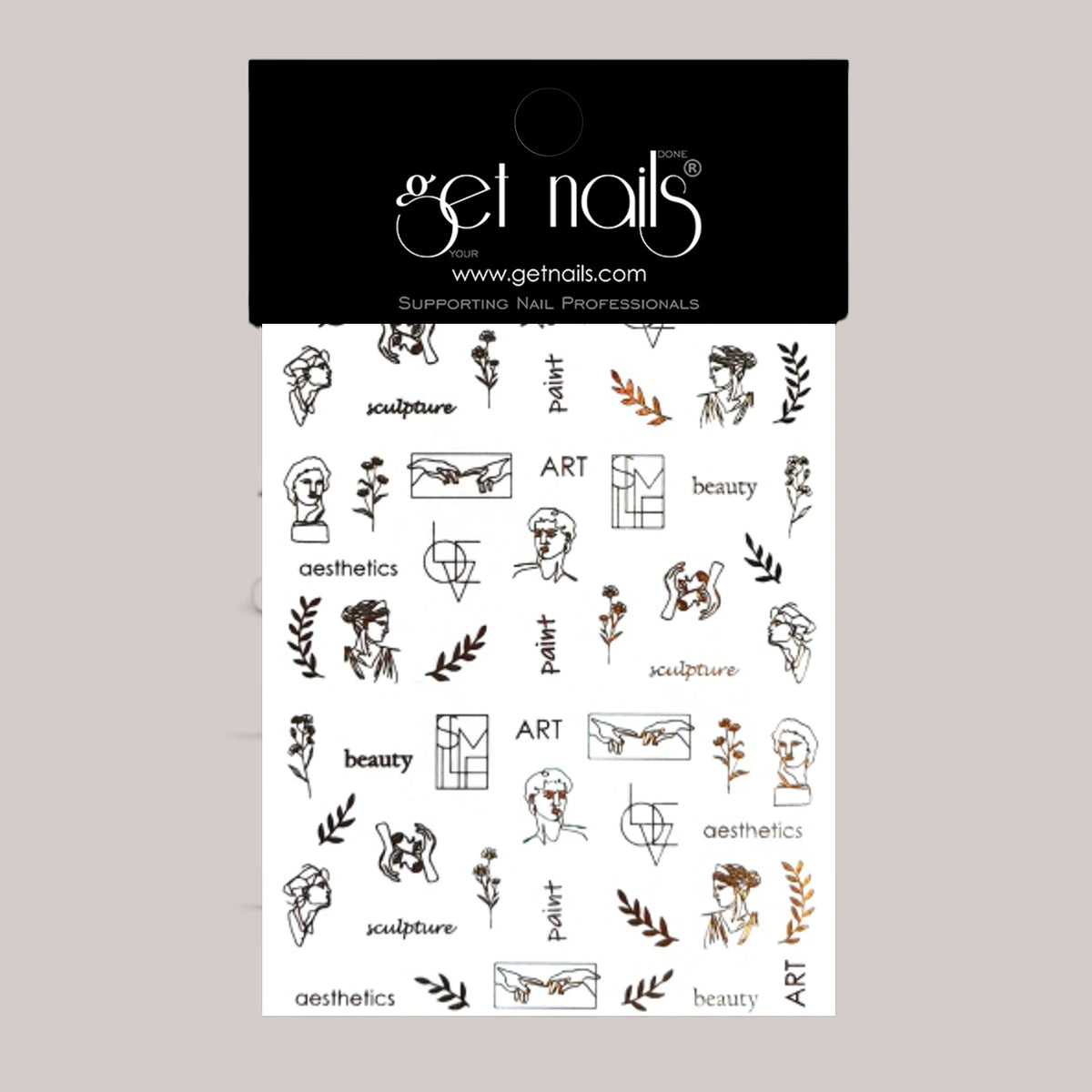 Sticker Art Tattoo 48 GN Gold Minimalism