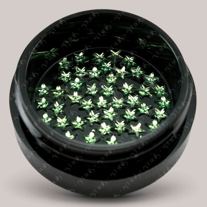 Strasuri Stelute 3mm - Light Green, 50 buc.
