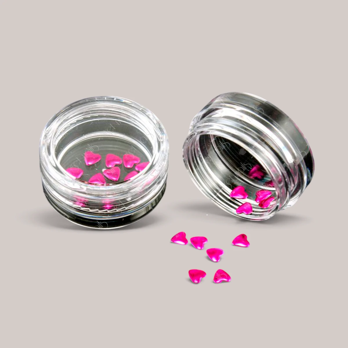 Tinte Flat Inimioare Fuchsia 20 buc./set