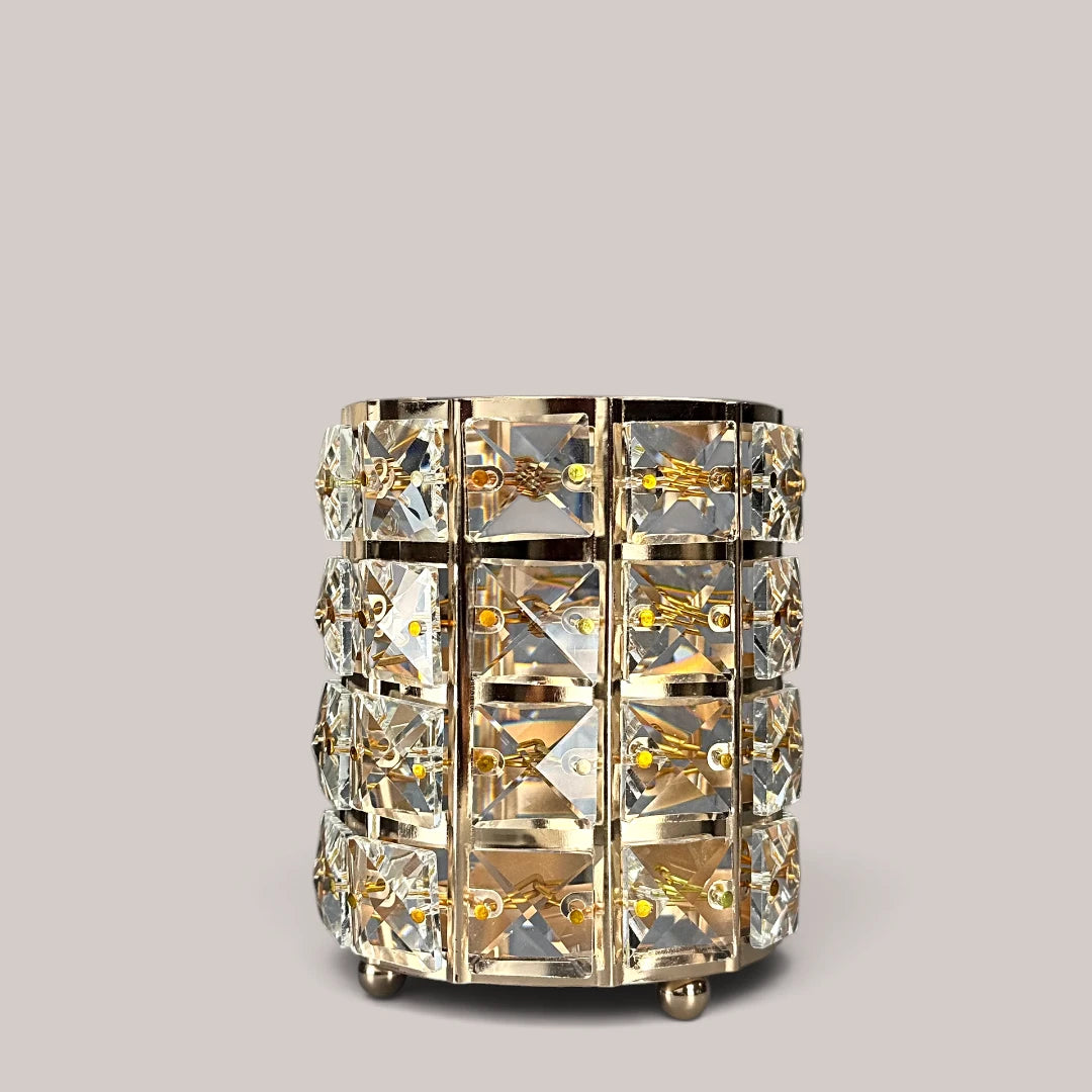 Glass Crystal Glam Gold Round GN