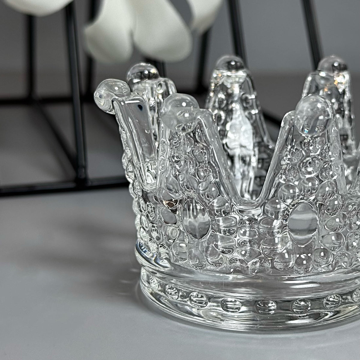Brush Stand Crown Crystal GN