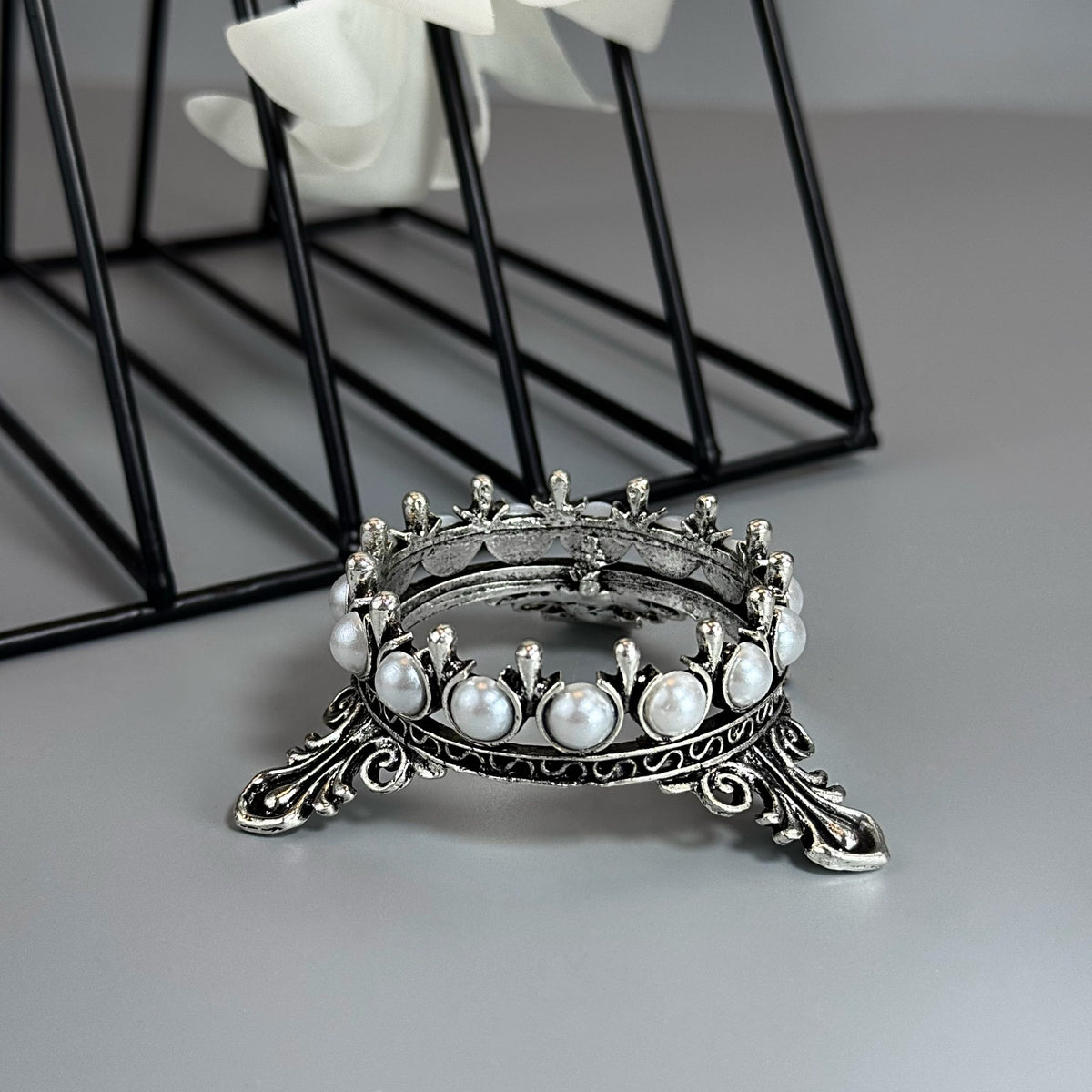 Support à brosse argent vintage GN