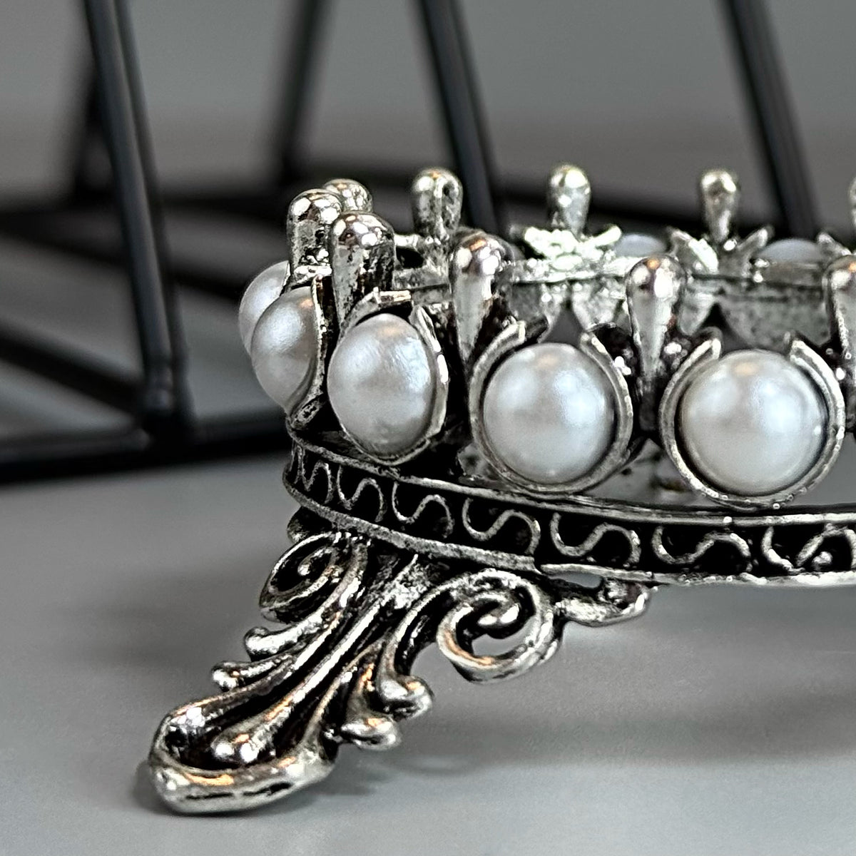 Support à brosse argent vintage GN