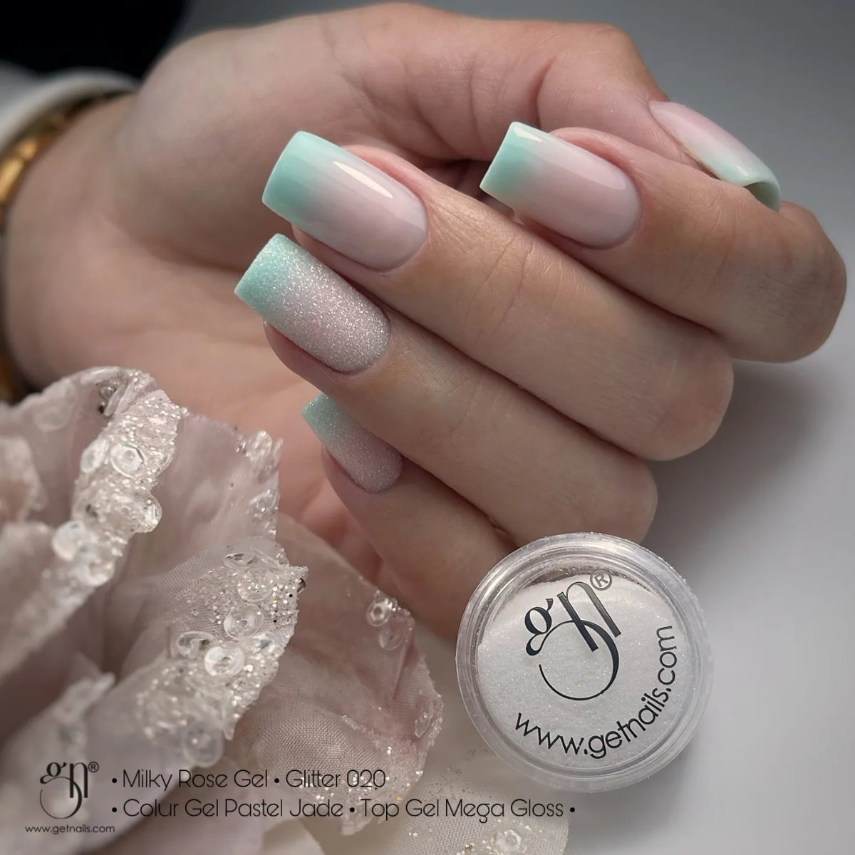Gel Couleur Pastel Jade | Gel Couleur Ongles UV/LED