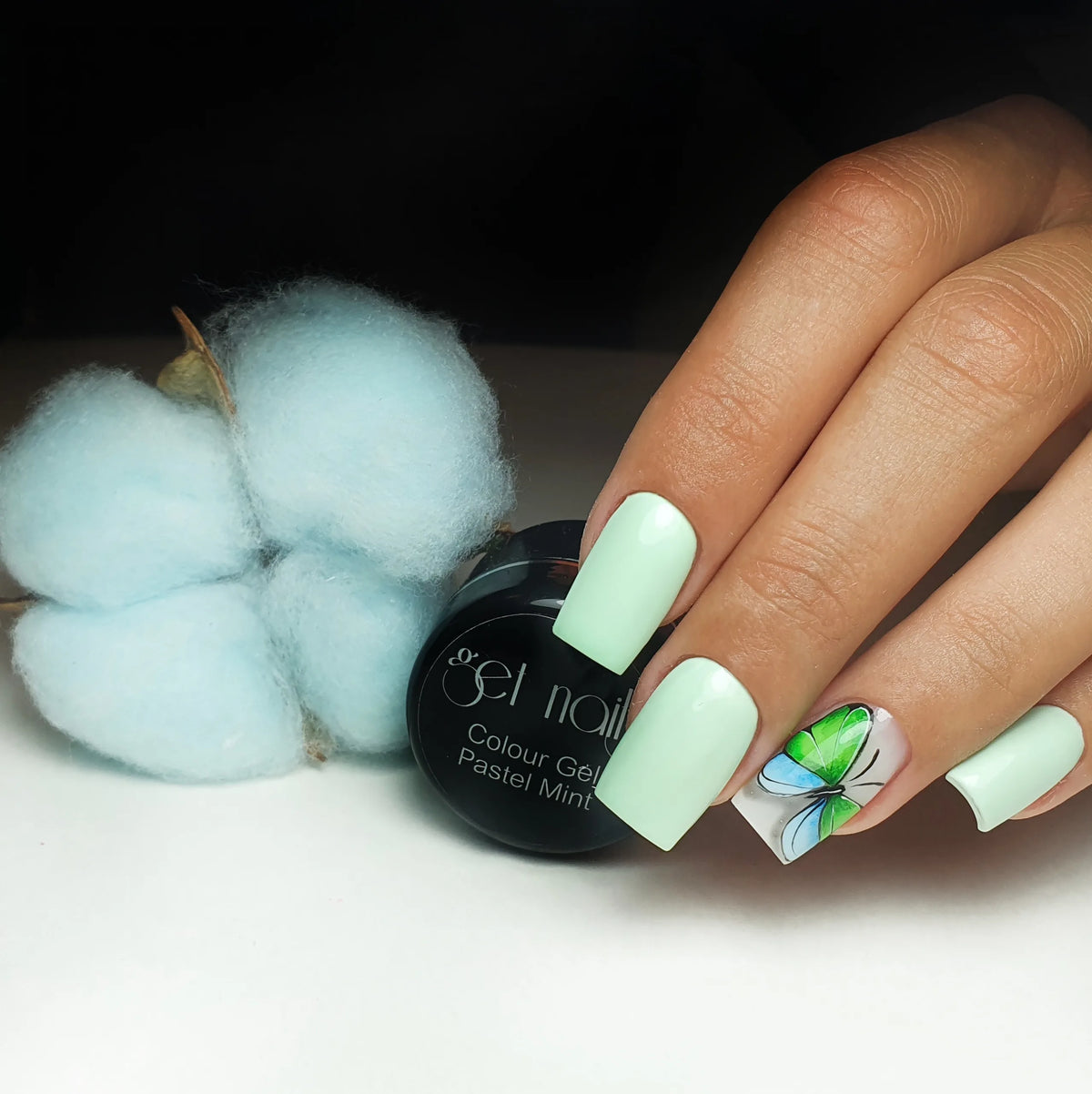Gel Couleur Pastel Menthe | Gel Coloré pour Ongles UV/LED