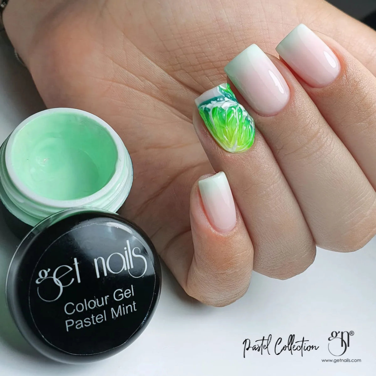 Gel Couleur Pastel Menthe | Gel Coloré pour Ongles UV/LED