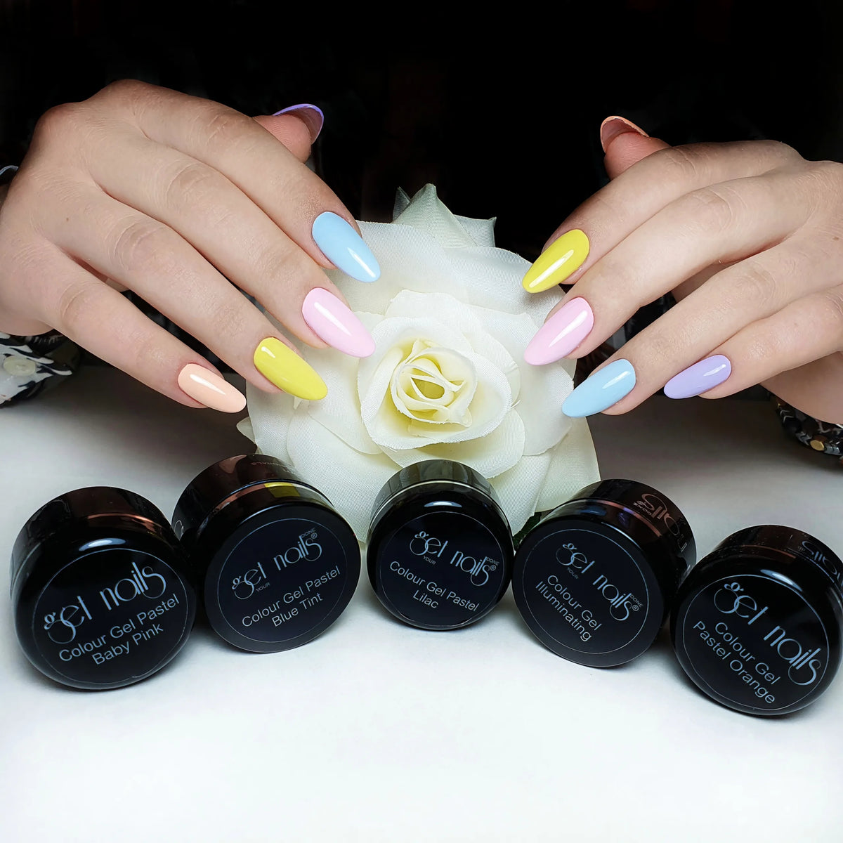 Gel de couleur pastel orange | Gel couleur pour ongles UV/LED