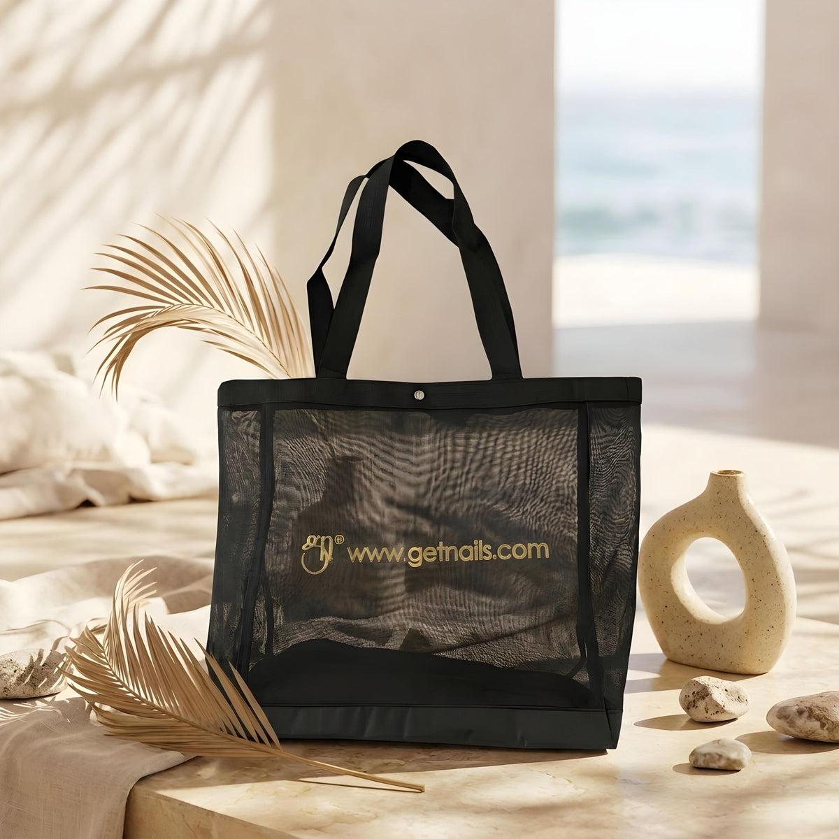 Fashion Bag Black/Gold Get Nails | Mesh Bag